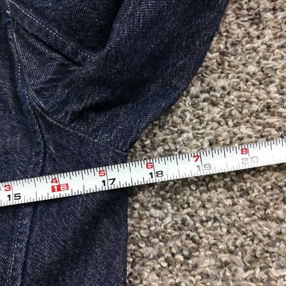 Uniqlo x Ines De La Fressange Jacket Denim Metal Button Up Blue Womens XXS - Picture 6 of 9
